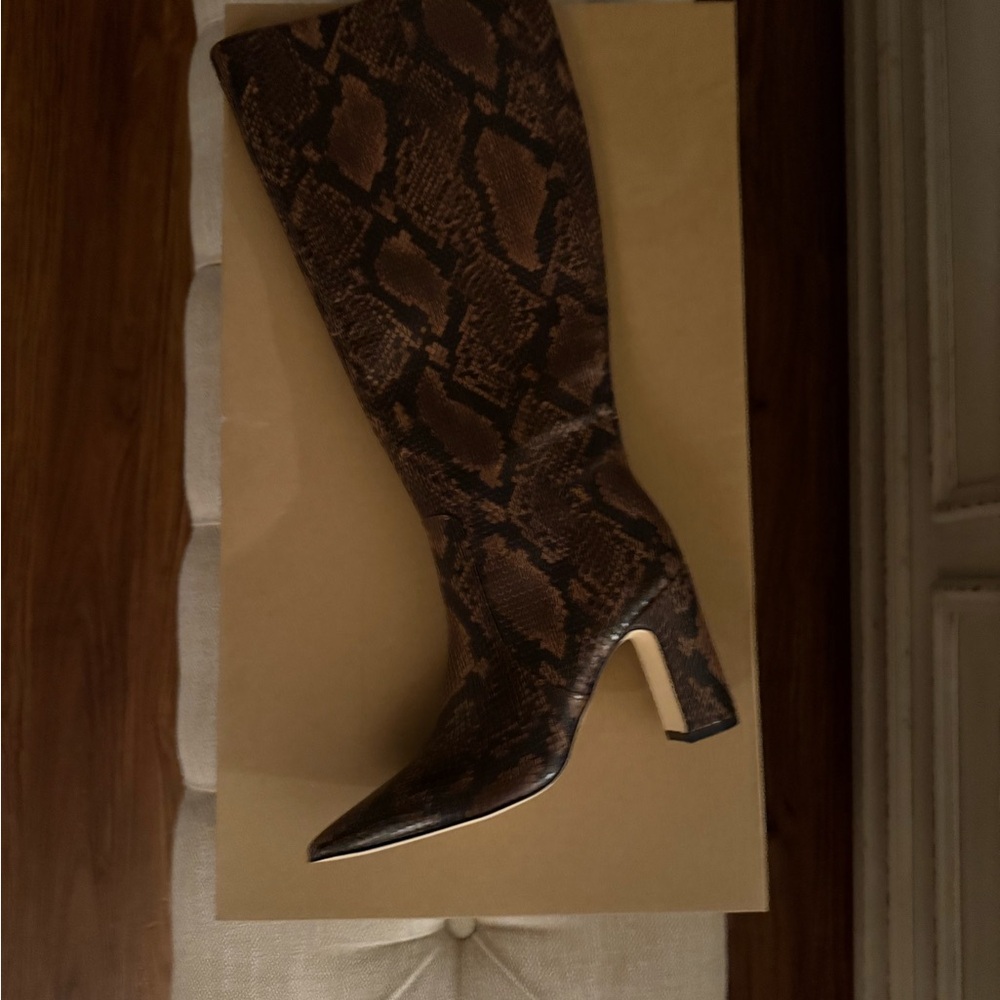 Steve Madden Dark Brown Snakeskin Heeled Boots